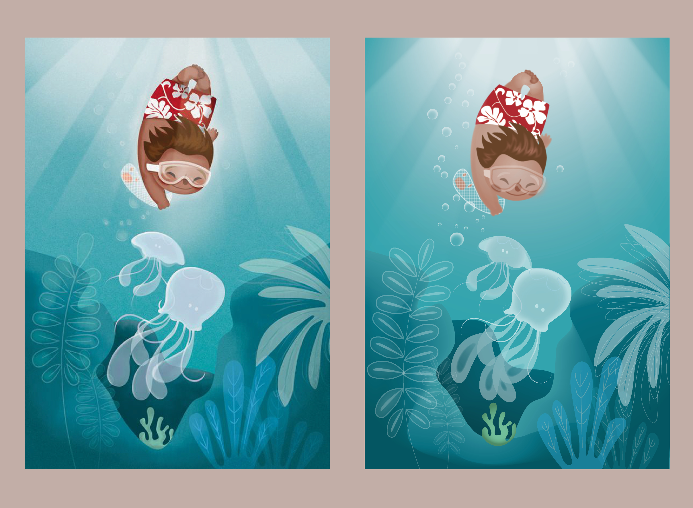reproduction illustration Le plongeur